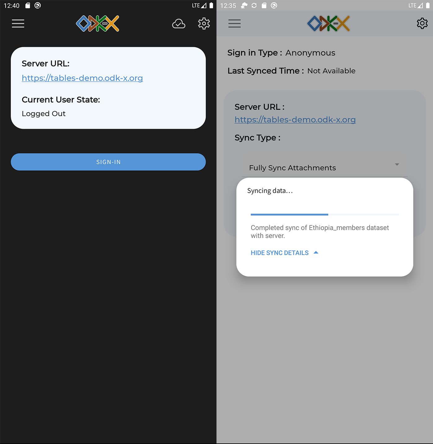 odk-x services app